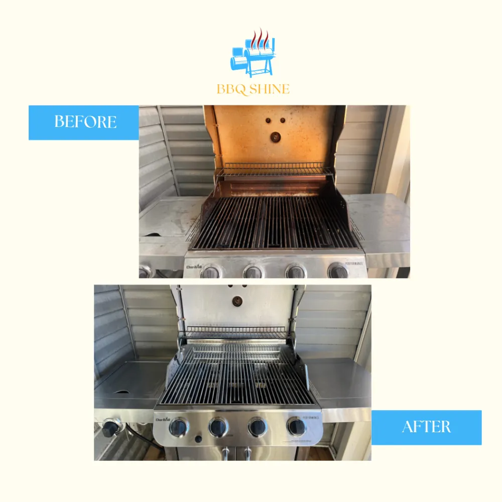 BBQ Shine before and after cleaning result